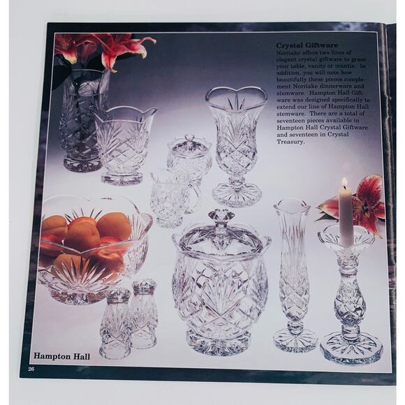Noritake Catalog Flyer China Patterns Glassware Booklet 1990's Care And Handling - Picture 3 of 5